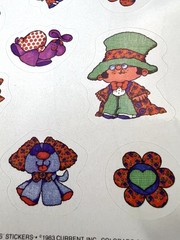 Vintage 80’s Current Inc. Calico Crossings Cute Kids W/ Animals sticker sheets