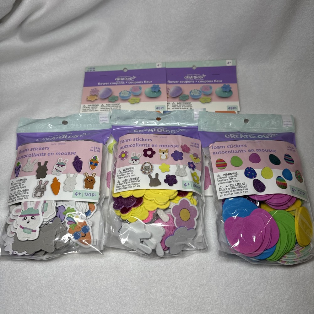New Foam Easter Stickers by Creatology (3 Packs) plus bonus items