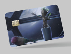 GROOT guardians of the galaxy, 2 pc credit card skin & DEBIT CARD,TROLLEY & GYM
