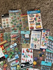 Lot of 35 Boy/Male Themed Embellishments – Paper Craft Scrapbooking, Journaling