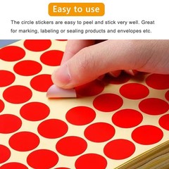 1200 PCS Green Dot Stickers 1 Inch Round Color Coding Labels Circle Sticky Dots