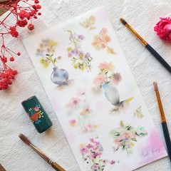 Pretty Pastel Florals – Sticker Sheet – Flowers -New in Packaging