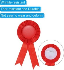 Blank Award Ribbon 18 Pcs Rosette Ribbon Honorable Prize Recognition Red Award