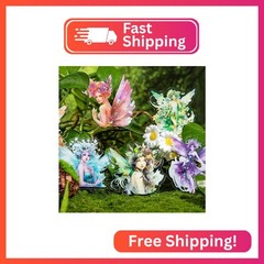 Alideco 60 pcs Scrapbook Stickers Flower Fairy Theme Scrapbooking Junk Journal C