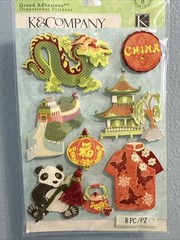 Happy Trails China Travel Grand Adhesions Scrapbooking Stickers By K&Company #67