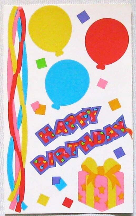 Mrs Grossman One 4×6 inch ‘Happy Birthday’ Sticker Sheet