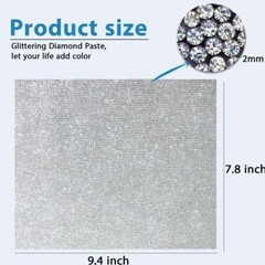Rhinestone DIY Sticker Sheet Self Adhesive Bling Diamond Crystal Decal Car Decor