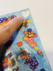 Vintage Lisa Frank ticker Sheet *1 Sticker Missing* Poodle Dog Hearts Bows BIN72