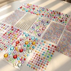 Vibrant 3521 Pieces Self Adhesive Gems – Perfect for Crafts & Scrapbooking