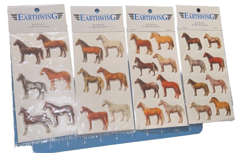 4 Vintage 1994 Collector Stickers – Puffy Horses – Silverwing