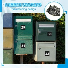1.5″ Consecutive Number Stickers 1 Set Self Adhesive Number Decals Black