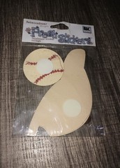 EK Success Rebecca Sower Fresh Stickers Baseball Season Hat And Ball Collage