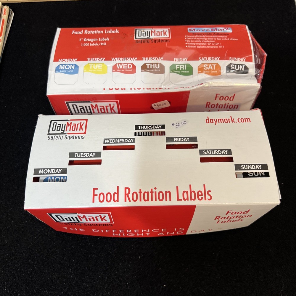 Day of The Week 1″ Circle Permanent Labels, Monday-Sunday, Dispenser Box Incl…