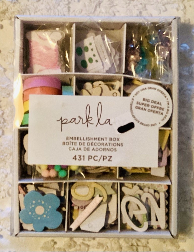 Craft Scrapbook Card Making Embellishment Box 400+ pieces NIB