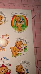 Vintage Hallmark Stickers Teddy Bears Rewards 1 sheet