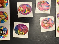 Lot Vintage Lisa Frank Round Stickers 1990’s Dinosaurs Seals Panda