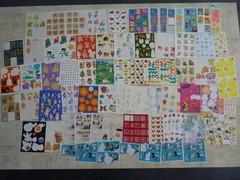 Mixed Sticker Lot (150+) Various Themes Companies Complete & Partial Sheets