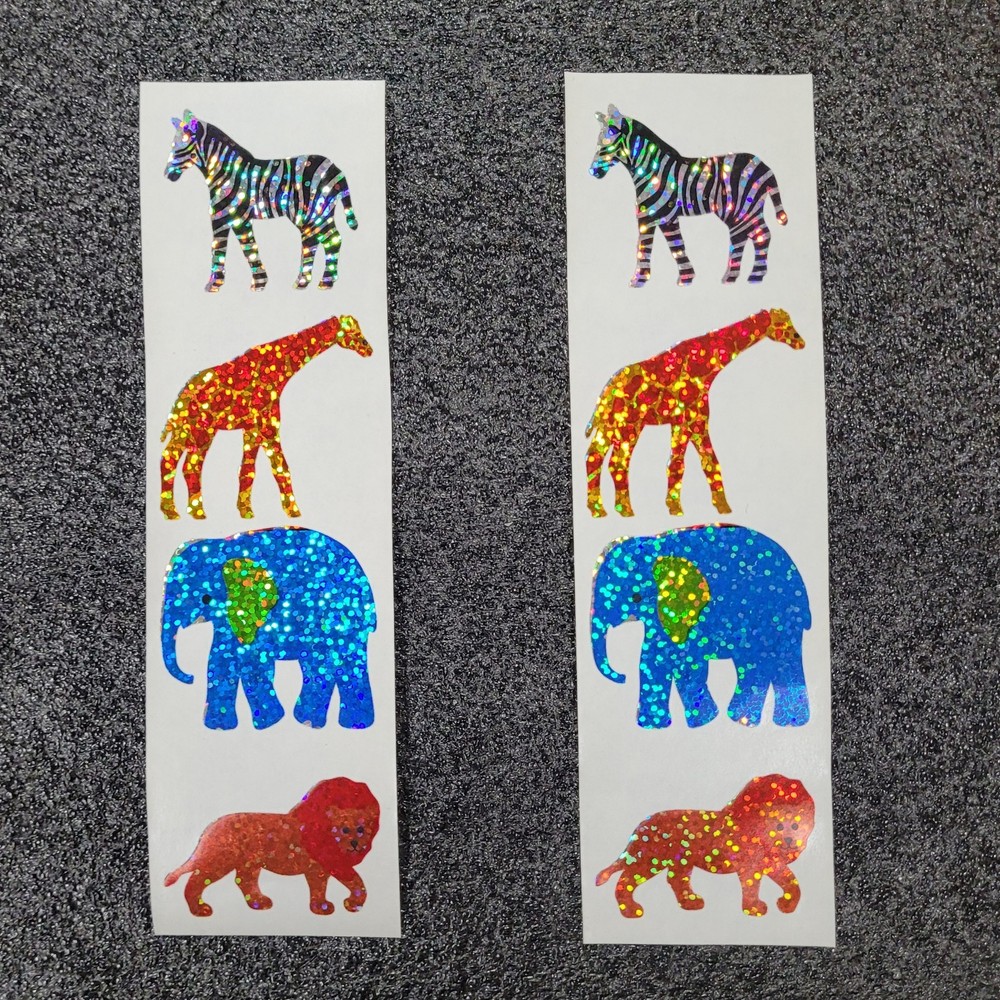RARE HAMBLY STUDIOS «SAFARI ANIMALS» VINTAGE STICKER COLLECTABLES