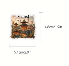 10pcs World Travel Country Stickers- Scrapbook, Journal, DIY Crafts- Clear Back