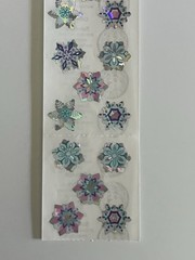 Sandylion Christmas Snowflakes Sticker Prismatic Winter 1 Sheet VTG