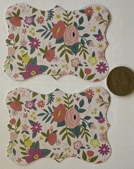 FLOWER TAG Die-Cut(20pc) Hobby Lobby•3.375”x 2-1/2”•Garden•Ephemera•Card Making•