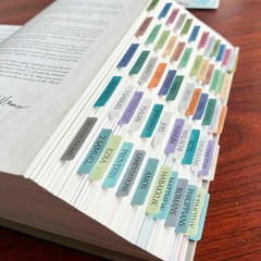 Laminated Bible Tabs, Reposition Large Print Stickers, Easy to Large, Uniform