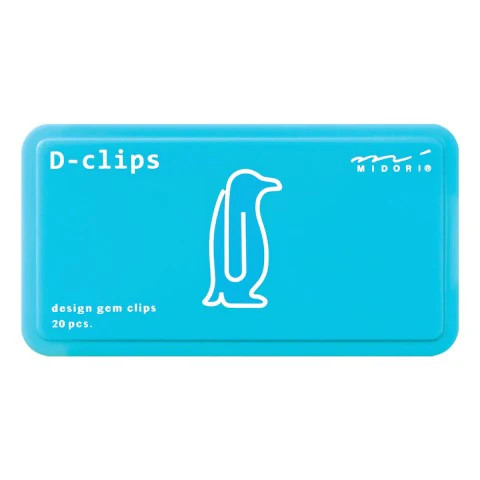 Midori D-Clips Paper Clips – Penguin A
