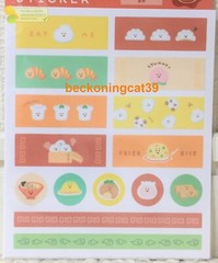 LOUJENE Tokyo Film Sticker 30 Chinese Food Dumpling Pork Bun Rice Noodle JAPAN