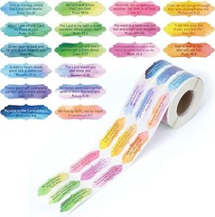 1400 Pcs Bible Verse Scripture Stickers Self-Adhesive for Sealing and Decor