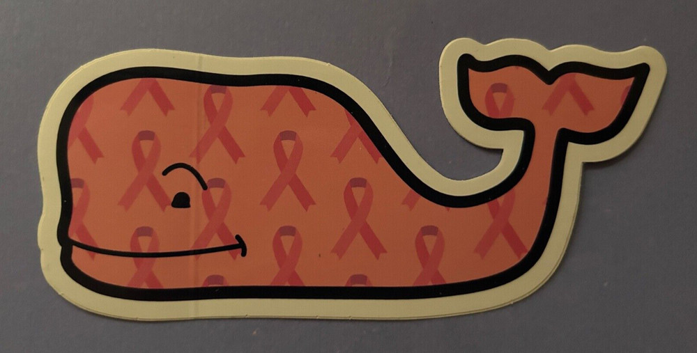 NEW Vineyard Vines Breast Cancer Awareness Whale Sticker