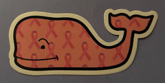 NEW Vineyard Vines Breast Cancer Awareness Whale Sticker