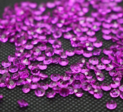 2000 Hot Pink Acrylic 4mm Diamond Confetti Wedding Deco Supplies Table Scatter