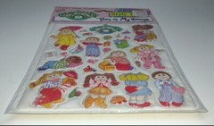 Vtg 1984 Cabbage Patch Kids Stickers Puffy Vinyl Style 1 Rainy Day Fun My House