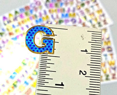 0.5 Inches A-Z Letter 10 Sheets Colorful Alphabet Letters Self-Adhesive Glitter