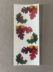 “Autumn Acorns” Themed Stickers~Sheet Is 2” X 4 3/4” & Includes 6 Stickers, New!