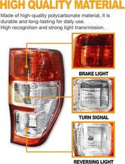 Taillights Compatible with 2012 2013 2014 2015 2016 2017 2018 Ford Ranger Ute PX