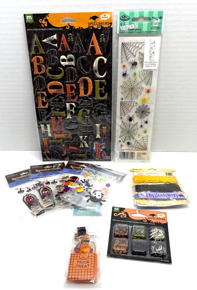 Lot of HALLOWEEN THEMED Stickers & Accessories–Various Name Brands–NEW