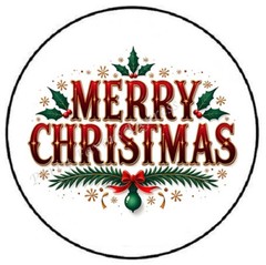 MERRY CHRISTMAS ENVELOPE SEALS LABELS STICKERS PARTY FAVORS