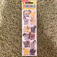 SEALED PACK OF AMSCAN FUZZY HORSE STICKERS- ACID FREE