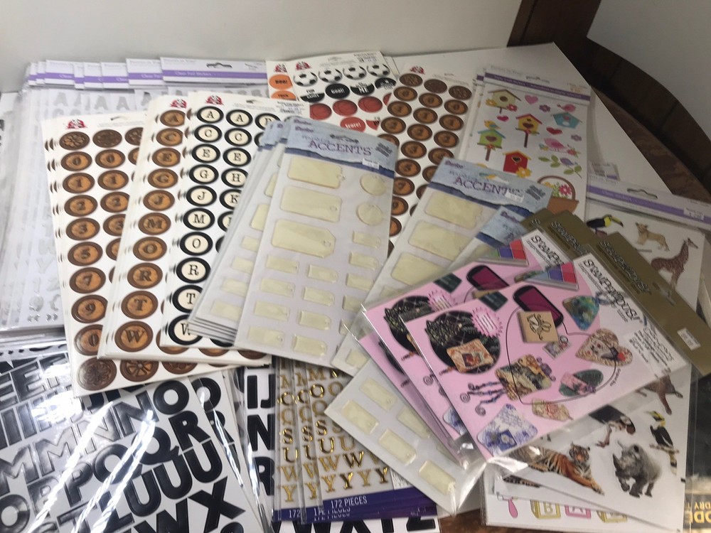 Lot of 125+ VTG NOS Scrapbook Sticker Packs +Forever In Time, Plus More