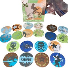 Paper Crush 20 All Different Adhesive Disc Foil ￼￼Chipboard Accents «Life» ~ NEW