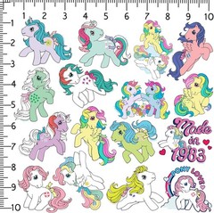MY LITTLE PONY RETRO CLASSIC VARIETY DIE CUT VINYL 50 CT STICKER PACK