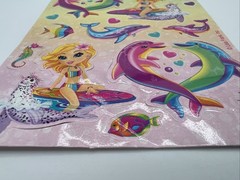Vintage Lisa Frank Sticker Sheet NEW Unused S1251 Vibrant Retro Dolphin Surfer