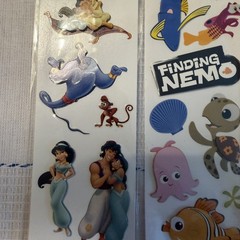 4 Packs Disney Dimensional Nemo, Monsters, Aladdin, Lion King stickers NEW