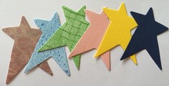 STAR PRIMITIVE Die-cuts(12pc)Approx.2.5×1.5″Holiday•Christmas•Country•Old