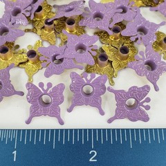 50 Butterfly Eyelets Purple Lilac Crafts Embellishments Paper Art Butterflies