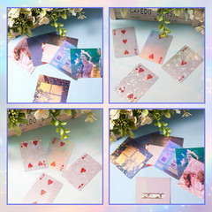 36 Sheets A4 Holographic Paper Sticker Transparent Waterproof Self Adhesive Film
