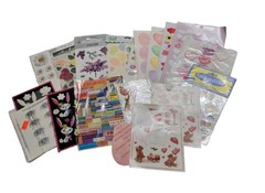 Lot Of Scrapbooking Crafting Stickers 24 New Packs Several Loose Sheets