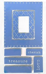Paper Bliss, Blue Metal Frames, Metal Words, Shabby Chic Frames, Weathered Blue