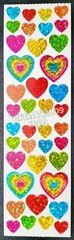 HAMBLY STUDIOS STICKERS PRISMATIC RAINBOW COLOR MULTI-COLOR HEARTS VINTAGE RARE